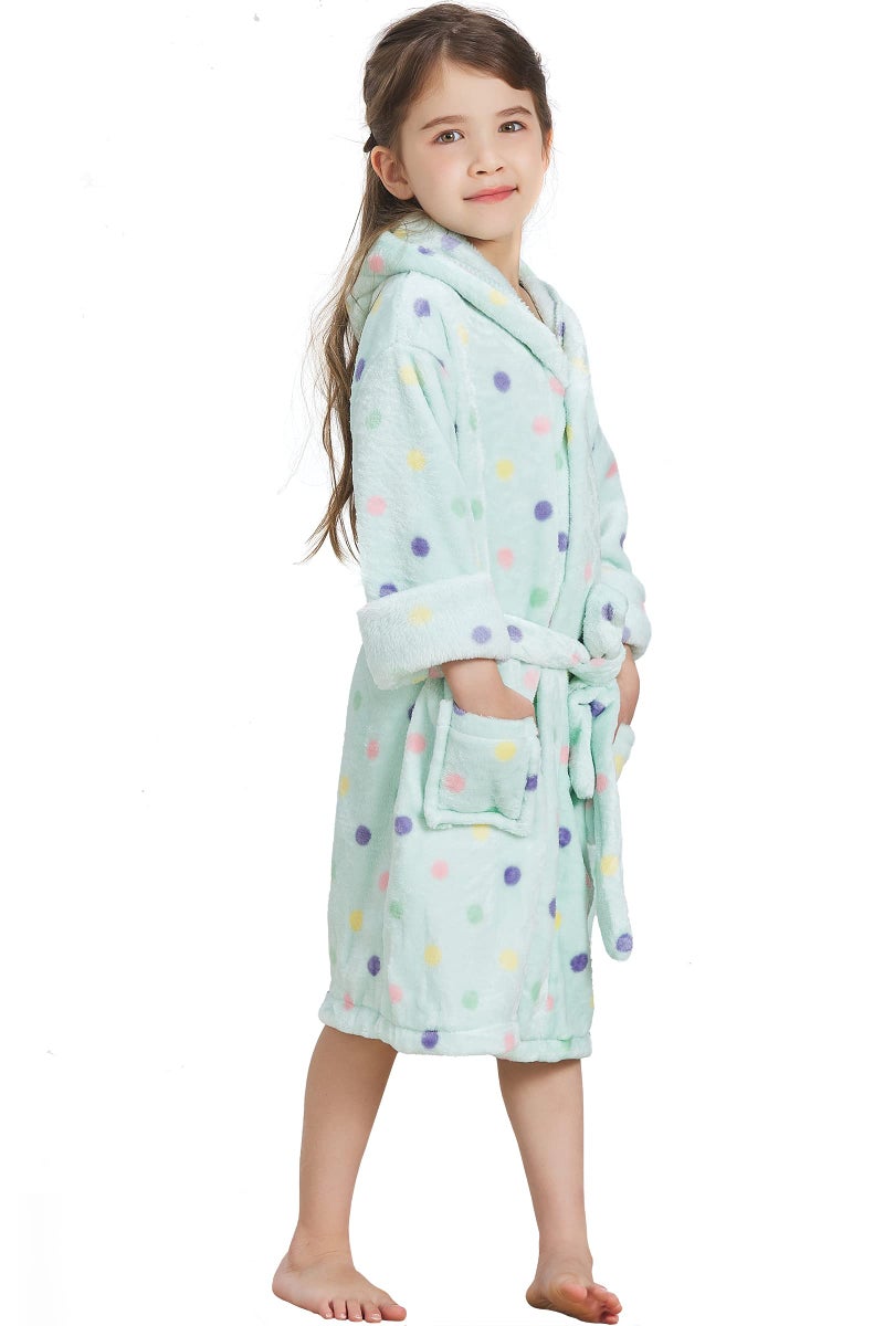 ECHERY Boys Girls Bathrobes Toddler Robes Children's Plush Soft Coral Fleece Hooded Pajamas Sleepwear for Kids - Image 2